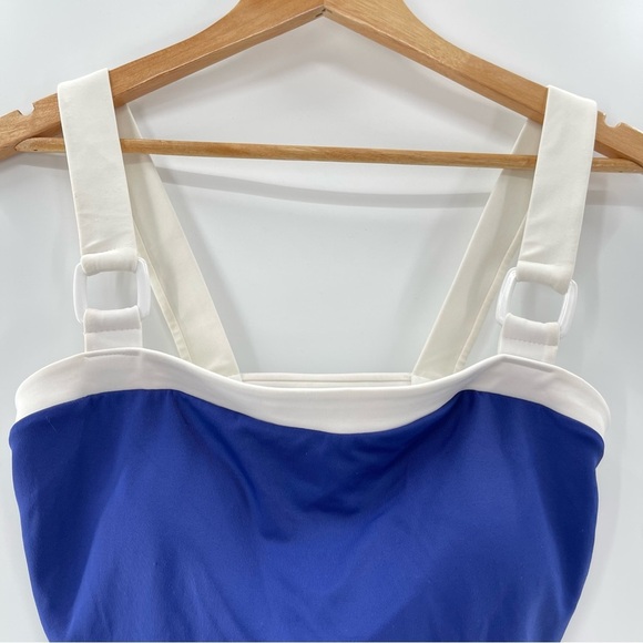 INC Royal Blue and White Retro Style Swimsuit Size 10 NWOT - Picture 8 of 8